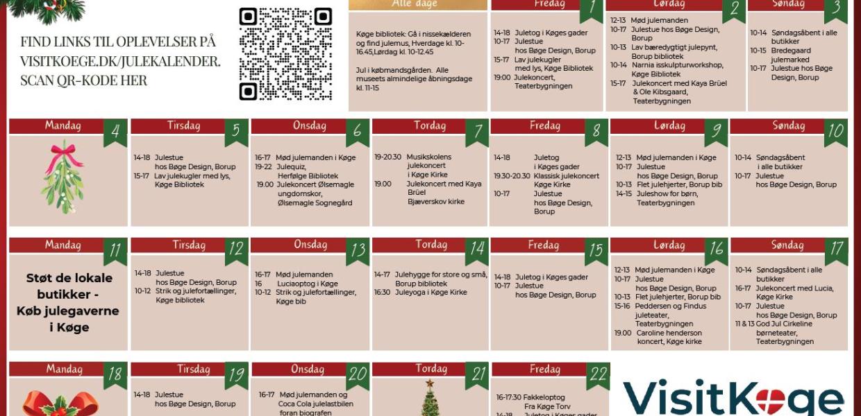 Kalender aktiviteter Køge 2023